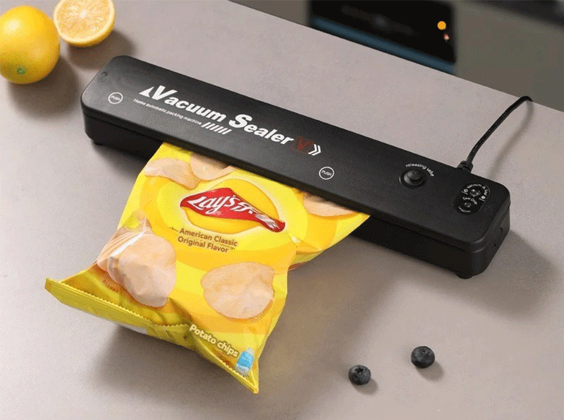 Máquina De Selar A Vácuo Alimentos Residencial Saco Plástico